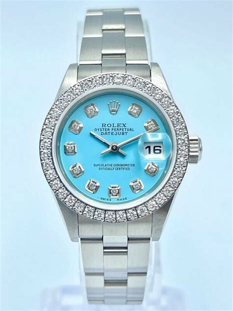 ladies rolex blue face|rolex datejust lady 26mm.